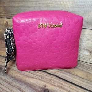Betsey Johnson Large Makeup Travel Hot Pink Bag
